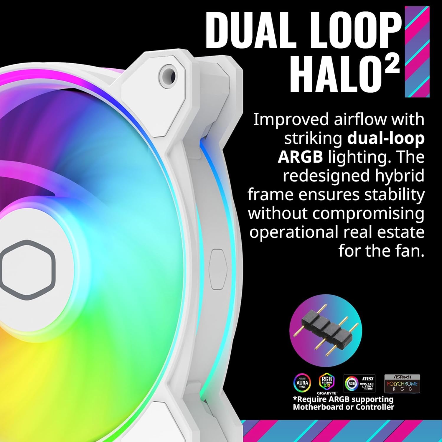 Cooler Master MasterFan MF140 Halo2 Weiß