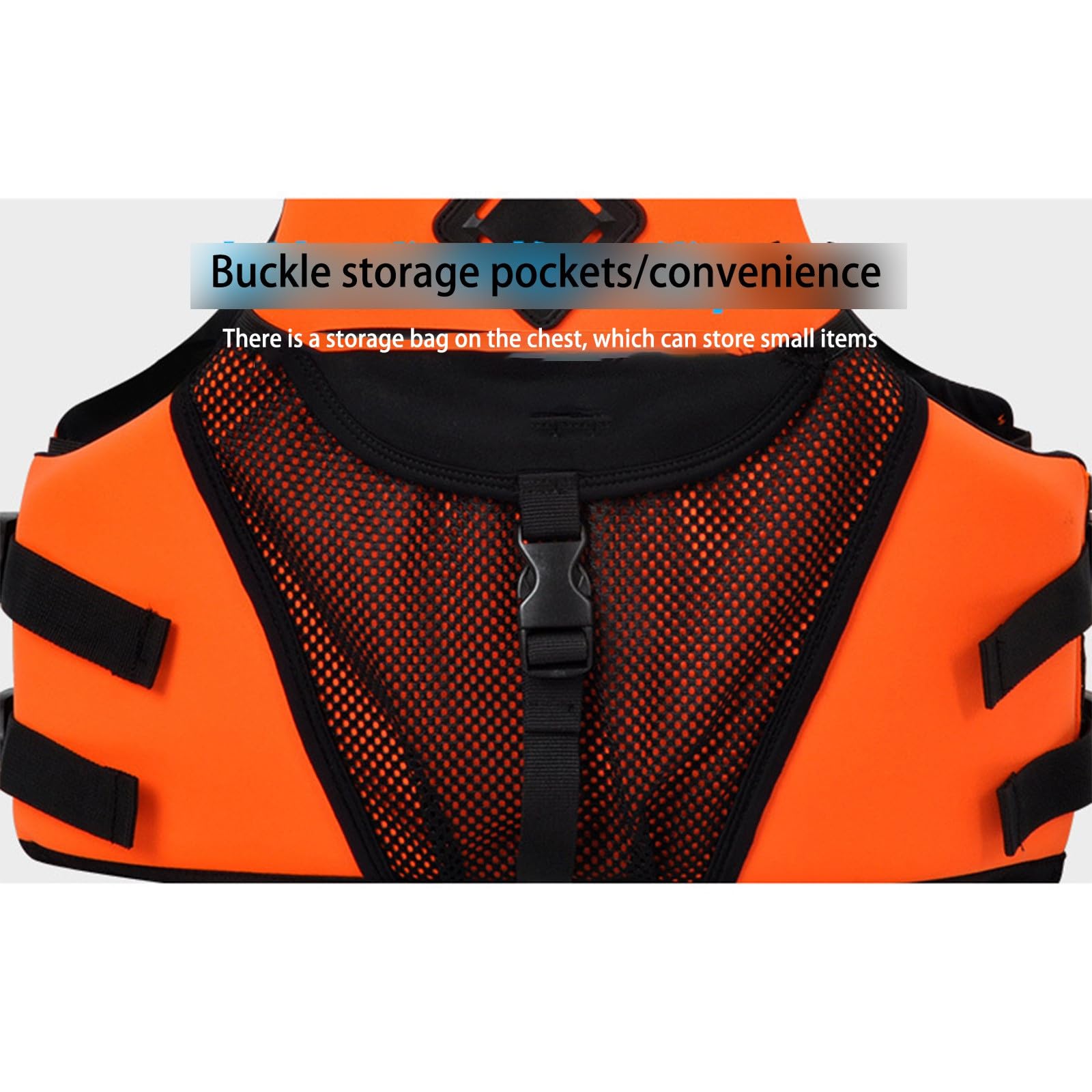 Chaleco salvavidas para mujer con flotabilidad para kayak vela pesca rayas reflectantes cremallera tirantes ajustables bolsillos grandes chaqueta de agua para todo el año en talla grande (naranja, XL)