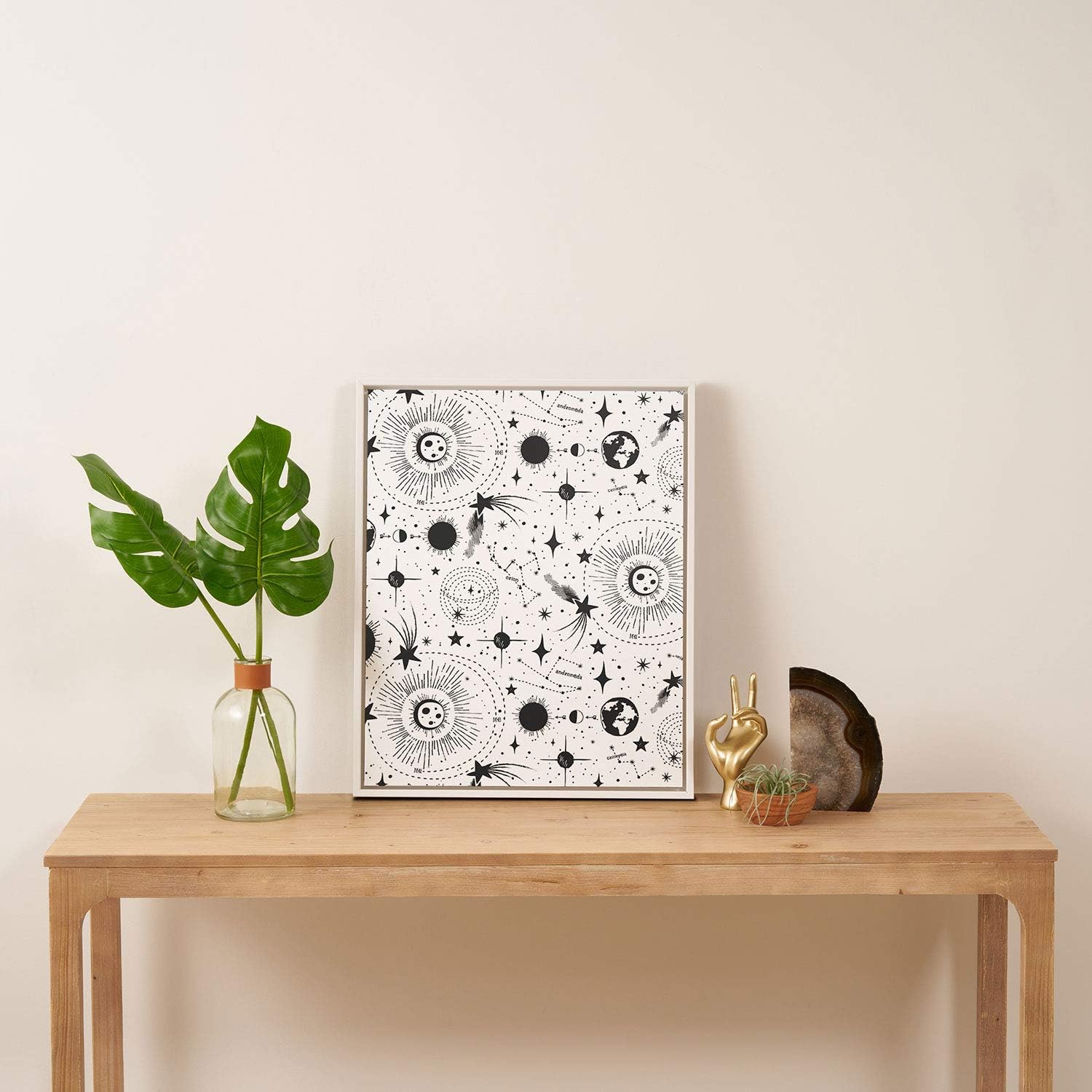 Deny Designs Heather Dutton Solar System White Framed Art Canvas, 16" x 20"