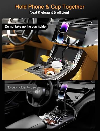 Miniatura 3 de Soporte para teléfono con cuello de cisne para automóvil, soporte para teléfono celular para botella de automóvil, soporte para portavasos de