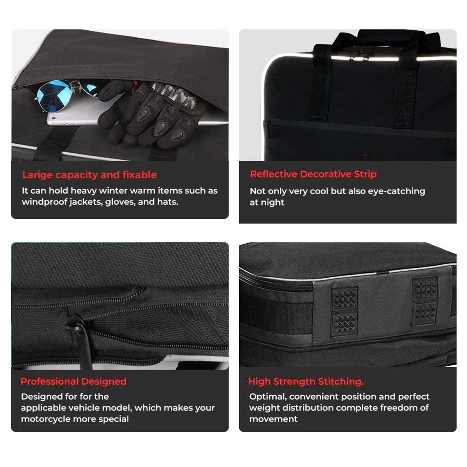 Alforjass Moto para BMW para R 1200GS LC para R1250GS para Adventure para ADV Vario Bolsas Interiores para R1200GS LC Caja Herramientas Bolsa Sillín Maletas Equipaje Bolsa Moto(3pcs Bags)