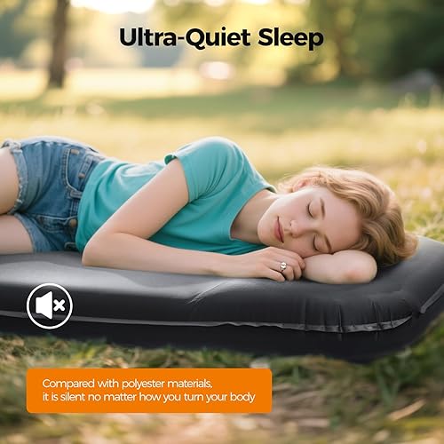 Miniatura 8 de OGERY Almohadilla de dormir autoinflable con bomba eléctrica, almohadilla de espuma viscoelástica ultra gruesa de 3.15 pulgadas, almohadilla de