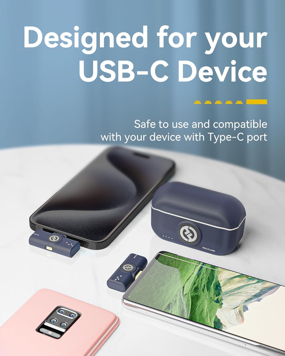Amazon.com: Hollyland Lark M2 Duo Wireless Microphone for USB-C
