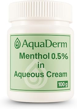 Menthol 0.5% in Aqueous Cream 100g   Cooling Moisturiser for Dry, Itchy & Irritated Skin   Suitable for Eczema, Psoriasis, Sunburn & Insect Bites   SLS-Free, Non-Greasy Formula | SterlingSquare