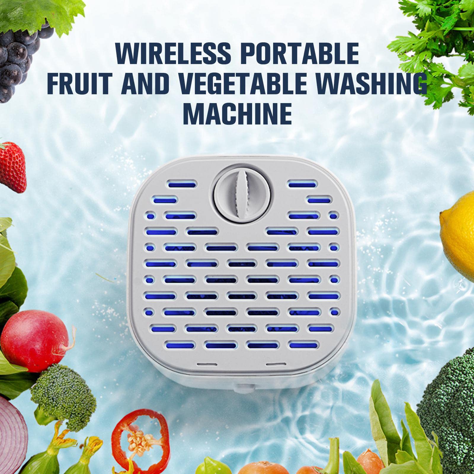 Machine à Laver Fruits Et Légumes électrique | Nettoyage 360° Sans Produits | Élimination Pesticides Et Saleté | Alimentée Piles AA