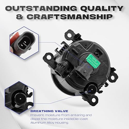 Miniatura 5 de RP Remarkable Power FL7116 apto para Suzuki Grand Vitara 2006-12 - Kit de luz antiniebla de bisel negro cromado