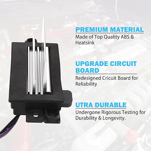 Miniatura 6 de Módulo de control del ventilador de resistencia del motor del ventilador de CA, apto para Chevrolet Silverado Avalanche Suburban Tahoe 2003-2007,