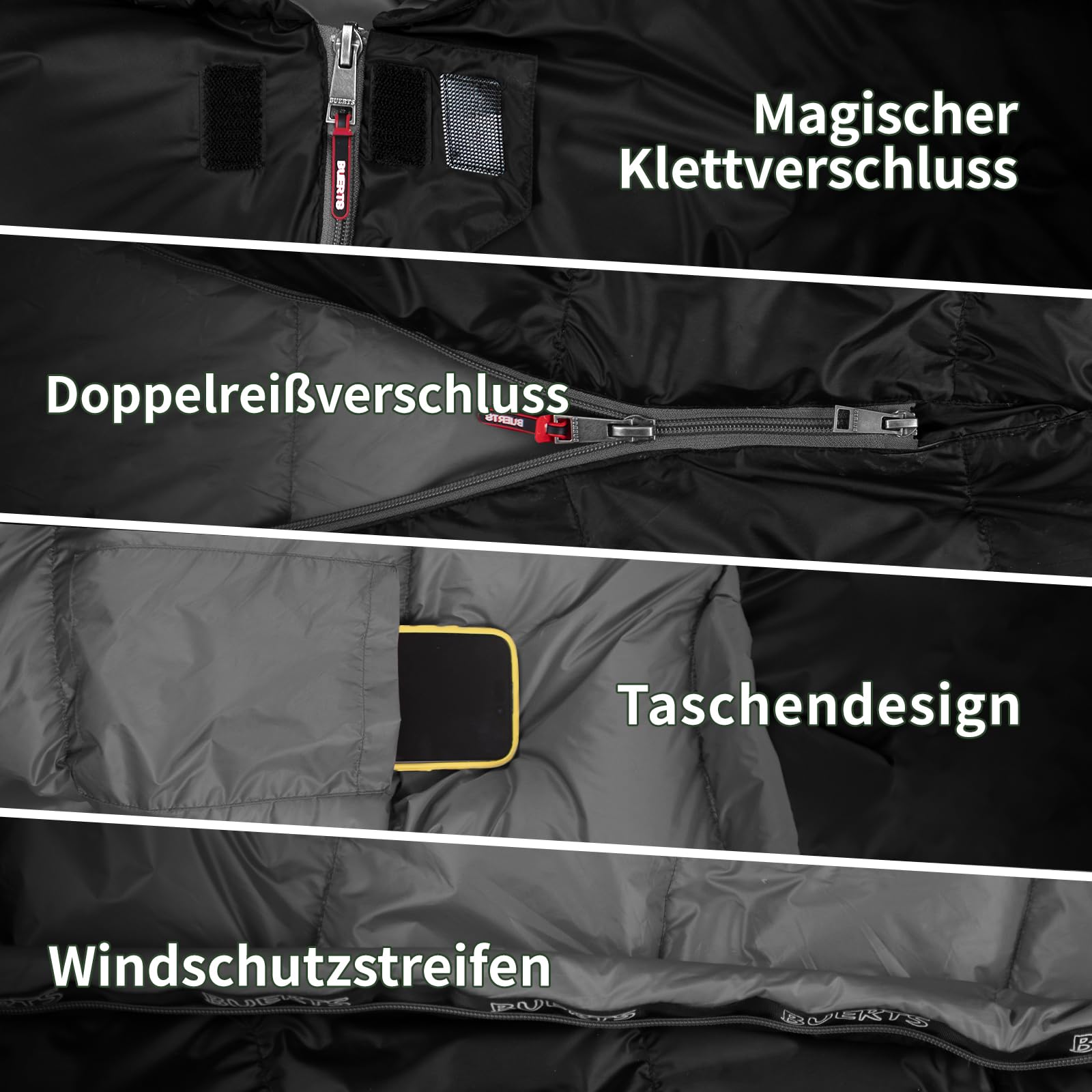 Ultraleichter Daunenschlafsack (680FP) – Kompaktes Packmaß – 3 Jahreszeiten Schlafsack für Erwachsene zum Trekking, Camping & Bikepacking – RDS zertifizierte Daune.