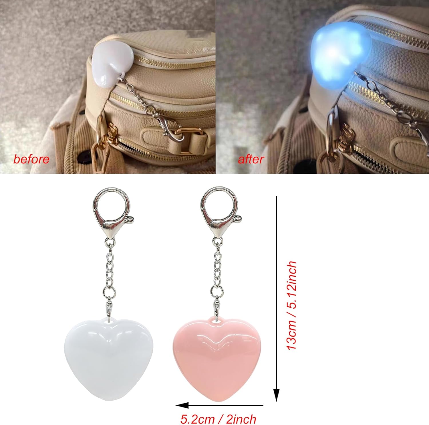 Love Wallet Tote Bag Touch Sensing Light, Purse Light for Women, LED Automatic Glow Lights, Rechargeable - Image 7