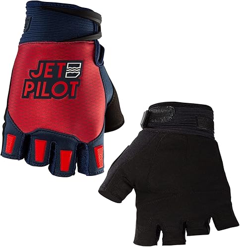 Jetpilot Hold Fast Short Finger PWC Guantes - Deportes acuáticos de alta intensidad moto acuática, kayak, windsurf, kiteboarding, vela, buceo, surf
