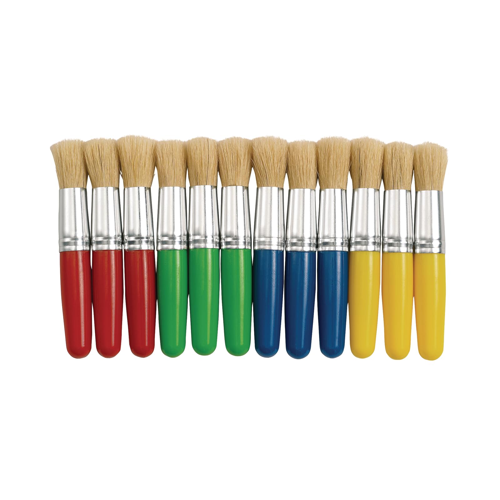 Colorations(r) Stubby Chubby Brushes, Set of 12, Kids Craft Paint Brushes, Paint Brushes for Kids, Children's Paintbrush, Easy to hold and move the paint, Arts & Crafts Paint Brushes