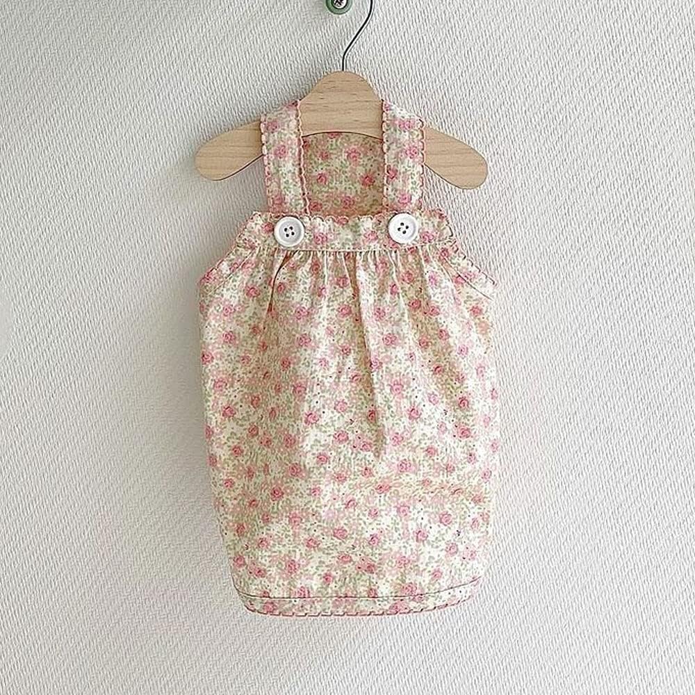 Dog Costumes Dog Side Button Sling Skirt Bichon Teddy Dog Skirt Pet Clothes Small Dog Dress Summer Puppy Clothes(Pink,Small)