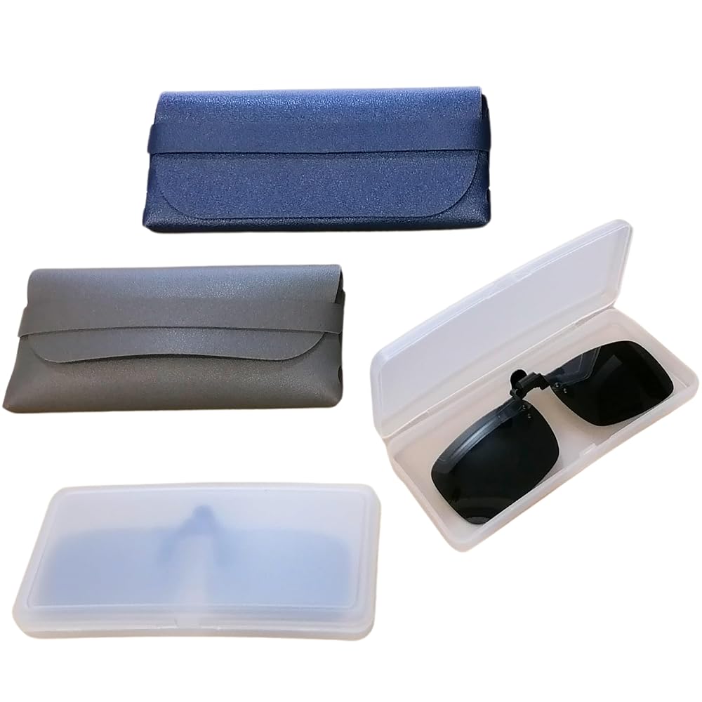 Generic Clip on Glasses Case Pouch Hard, Small Slim Hard