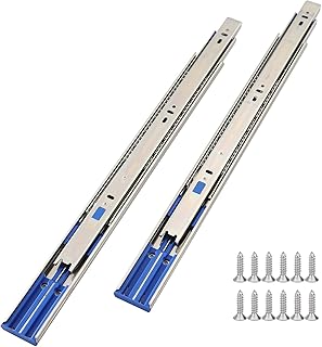 Soft Close Drawer Slides,10 Pair of 22 Inch 100 LB Capacity Full Extension Side Mount Drawer Rails