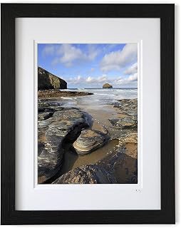 Mounted or framed photograph by Andrew Ray featuring Trebarwith Strand in Cornwall.