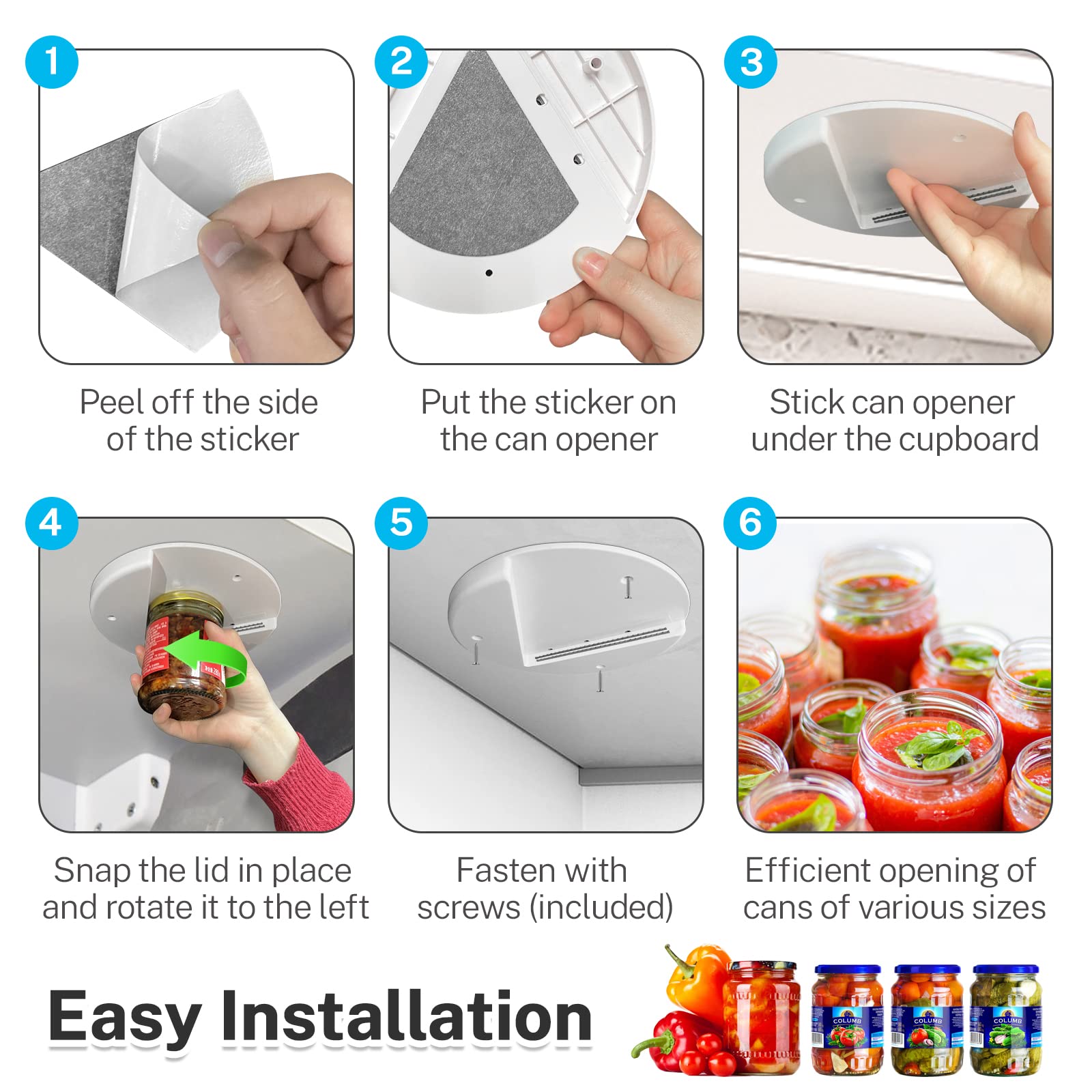 Apribarattoli Facile Uso Apribarattoli Multiuso Anziani - Acciaio Inox Per Apertura Facile Apribarattoli Anziani Multifunzione