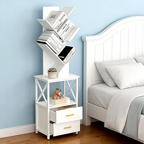 Miniatura 15 de Lightdot Soporte de TV para televisores de hasta 45 pulgadas, moderno centro de entretenimiento con 3 estantes de almacenamiento abiertos, mesa