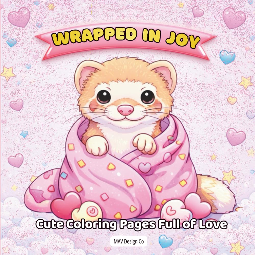 Wrapped In Joy: Cute Coloring Pages Full of Love: A Gentle Valentine Coloring Book for Kids Featuring Cozy Scenes, Calm Creativity, and Bold Easy Designs, 40 pages to color