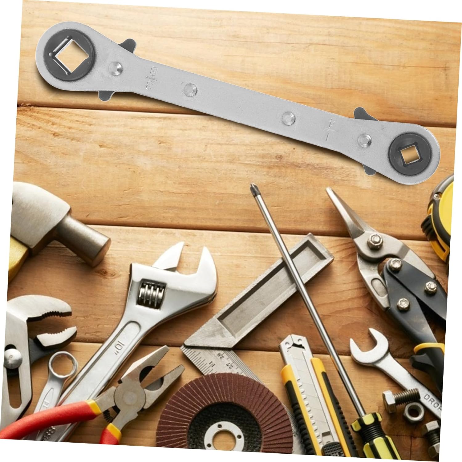 Dual Ended Refrigeration Ratcheting Wrench for Hvac Repair Steel
