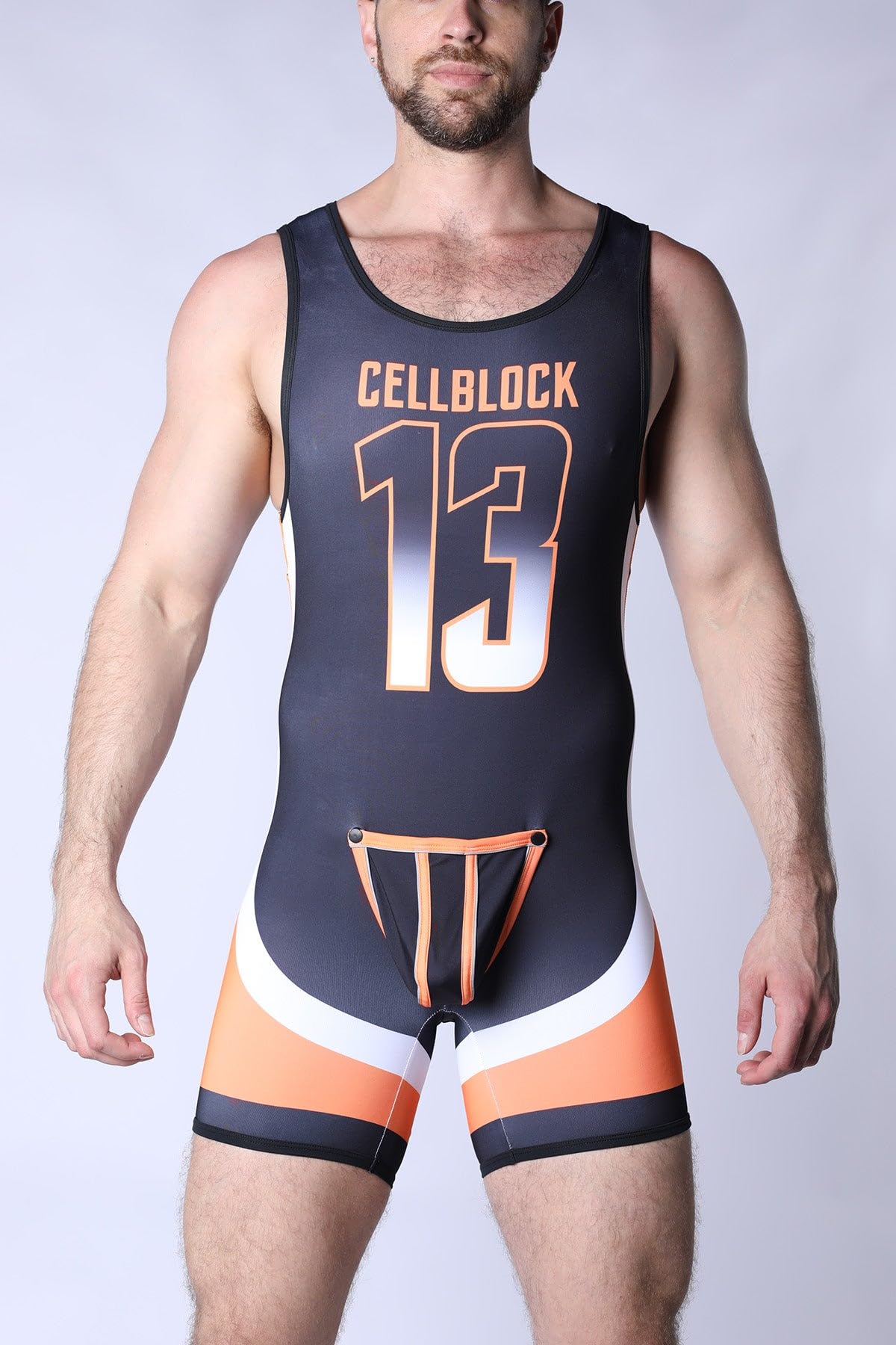 CELLBLOCK 13 Chain Reaction Singlet Jock Orange - Orange 1x