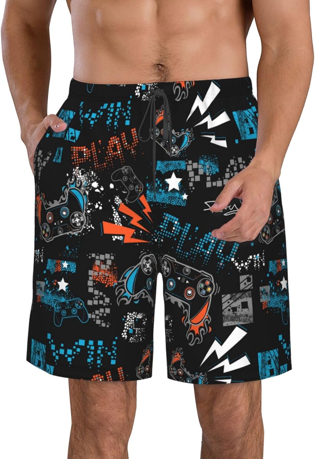 Men Beach Shorts Trunks - Board Shorts for Men Swim - Summer Swimming Pants for Men