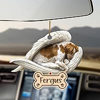 Vista 27 de Chihuahua Sleeping Angel - Adorno conmemorativo de acrílico 2D personalizado para perro, regalo para la pérdida de mascotas, regalo de simpatía