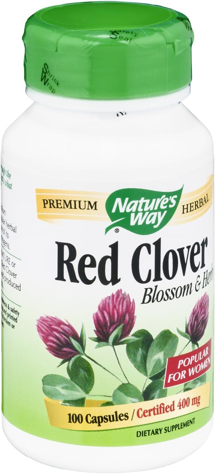 Nature's Way Red Clover Blossoms and Herb, 400 mg - 100 Capsules (Pack of 2)