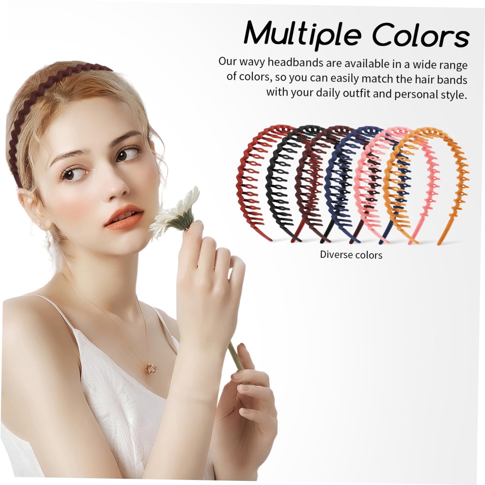 Healeved 30pezzi Fasce Wavy Da Pz Cerchietti Femminili Vari Accessori Per Con Denti Per Styling e Comfort Per Occasioni Diverse