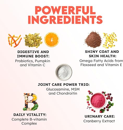 Cat Vitamins for Indoor & Outdoor Pets — side view showing full product dimensions