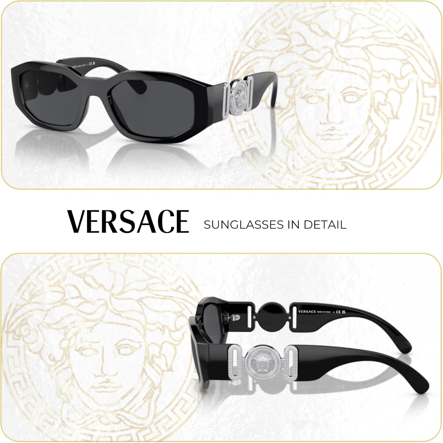 Versace VE4361 Rectangular Sunglasses For Men For Women +BUNDLE with ACCESSORY EYEWEAR KIT - Image 5
