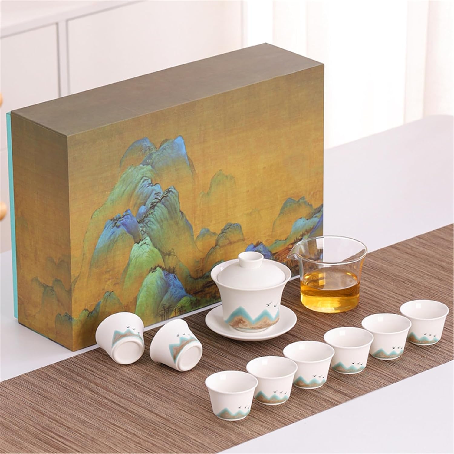 Ru Kiln Practical Tea Set - Ceramic Teapot and Cup Kit for Daily Brewing-set2