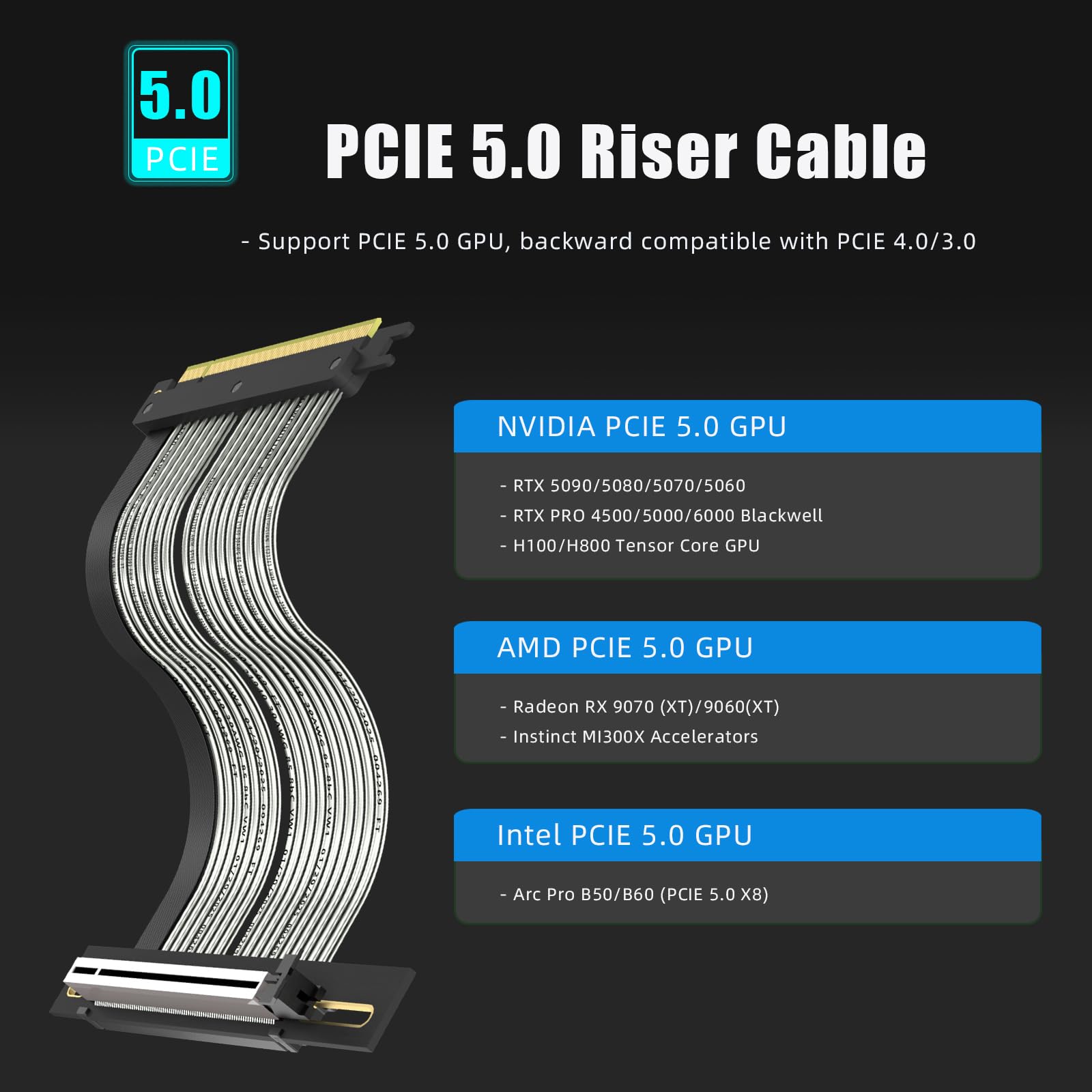 Amazon.co.jp: GLOTRENDS 工業グレード 200mm PCIe 5.0 X16 ライザー