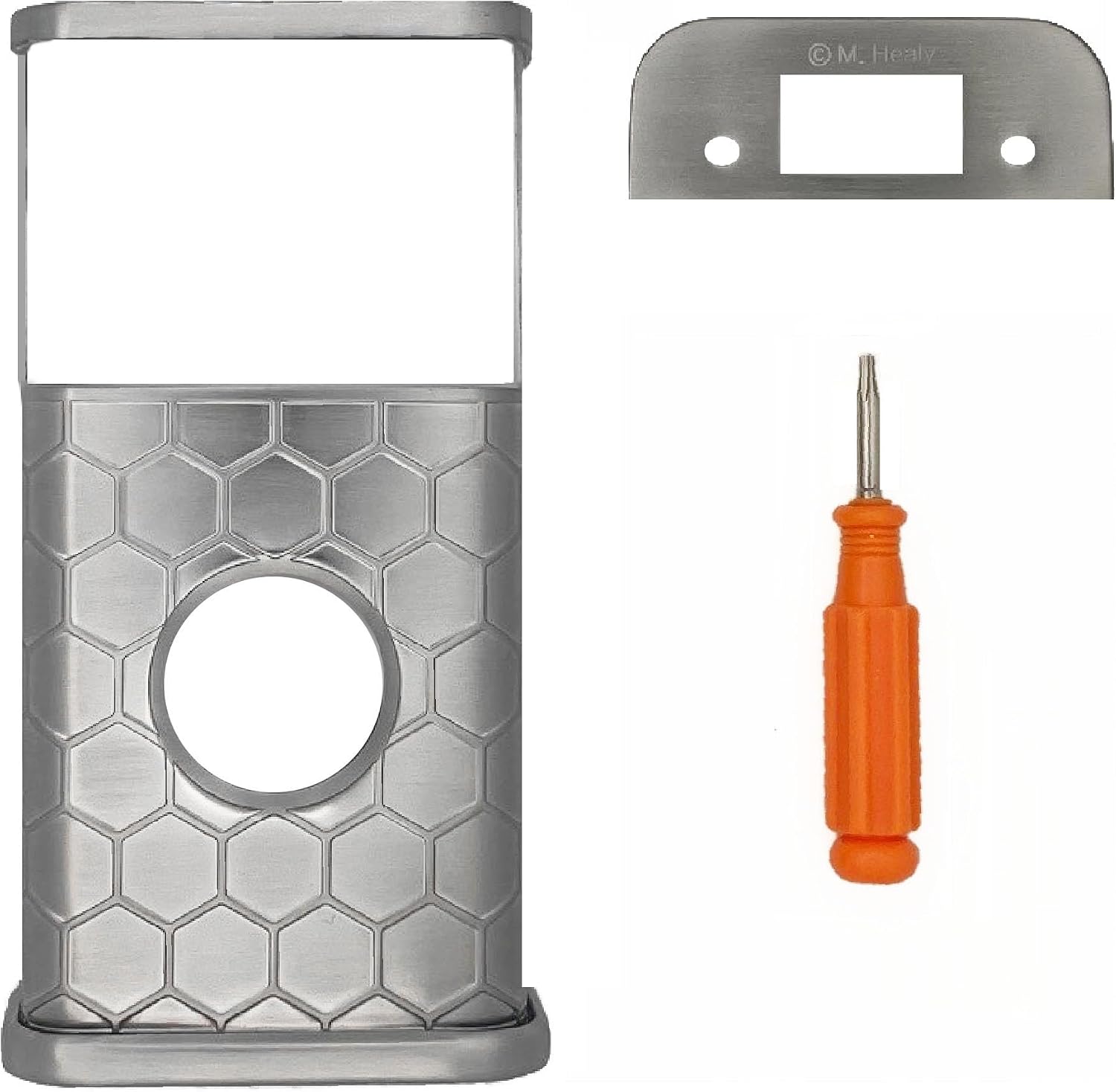 Honeycomb Video Doorbell Cover (Ring 2nd Generation Compatible) (Nickel Silver) image 5