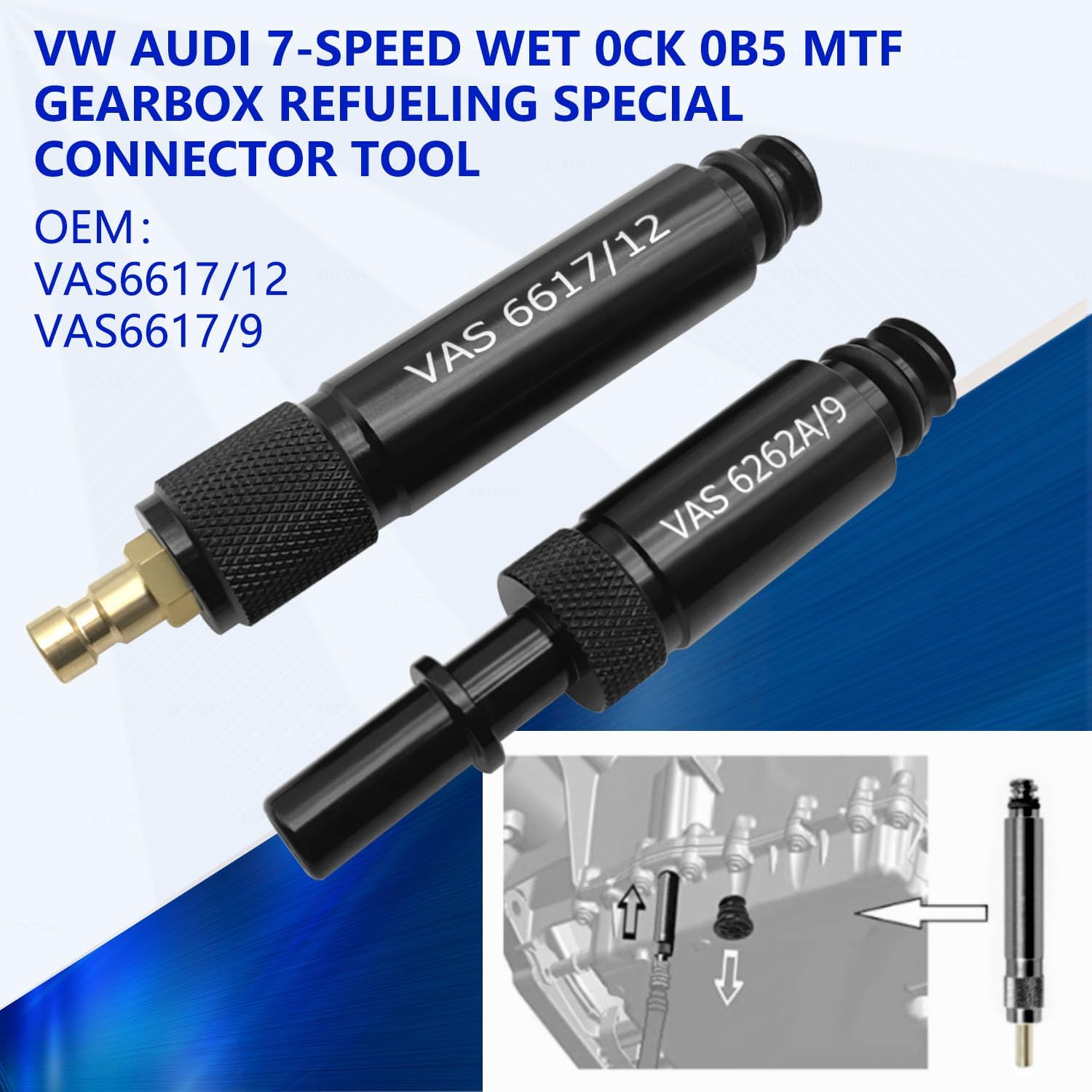 ZKTOOL 27 Pièces Kit d'Adaptateurs de Remplissage de Liquide de Transmission ATF, Outils de Remplissage d'Huile de Transmission, Connecteur de Recharge d'Huile de Boîte de Vitesses Automatique