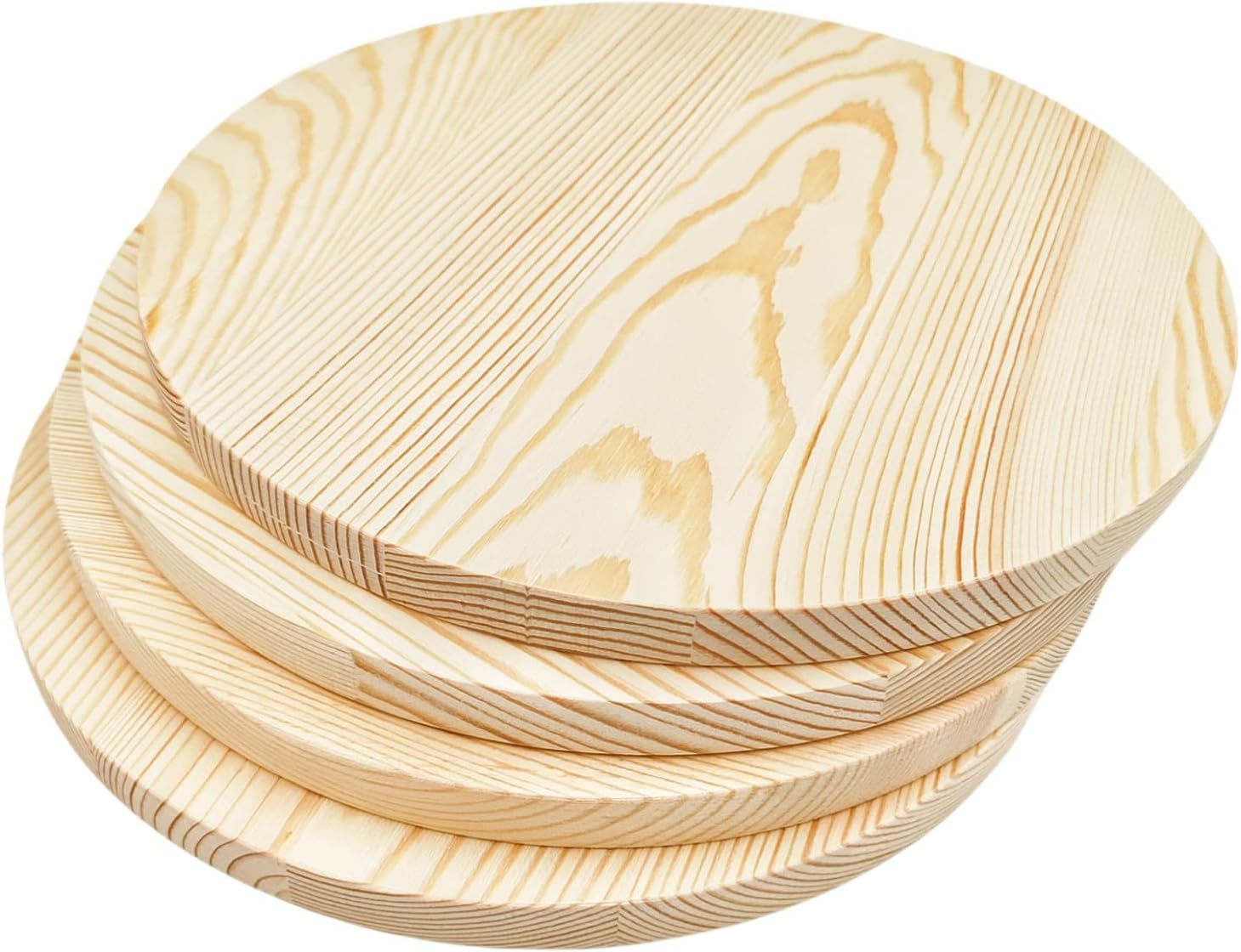 5PCS Pine Circle Plaque, 7.9x0.4in Blank Unfinished Round Wooden Circles Plaques for Craft Projects, Engraving, Wood Burning, Painting