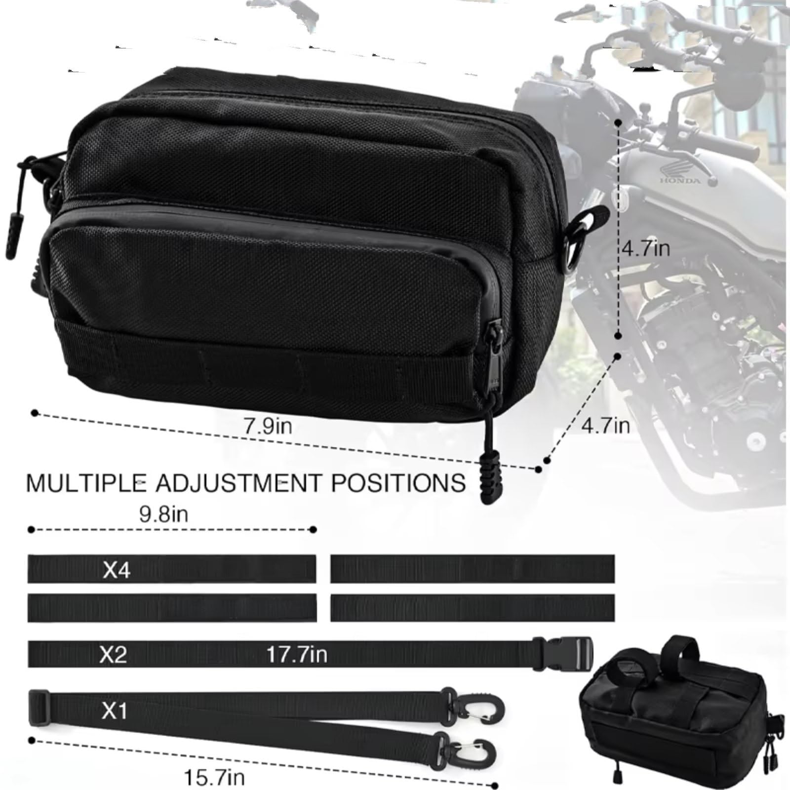 Compatibile Con Yamaha Per MT01 Per FZ 07 Per MT07 09 Per MT09 Borsa Portaoggetti Anteriore Moto Manubrio Bar Pacchetto Borse Attrezzi Sacche Moto