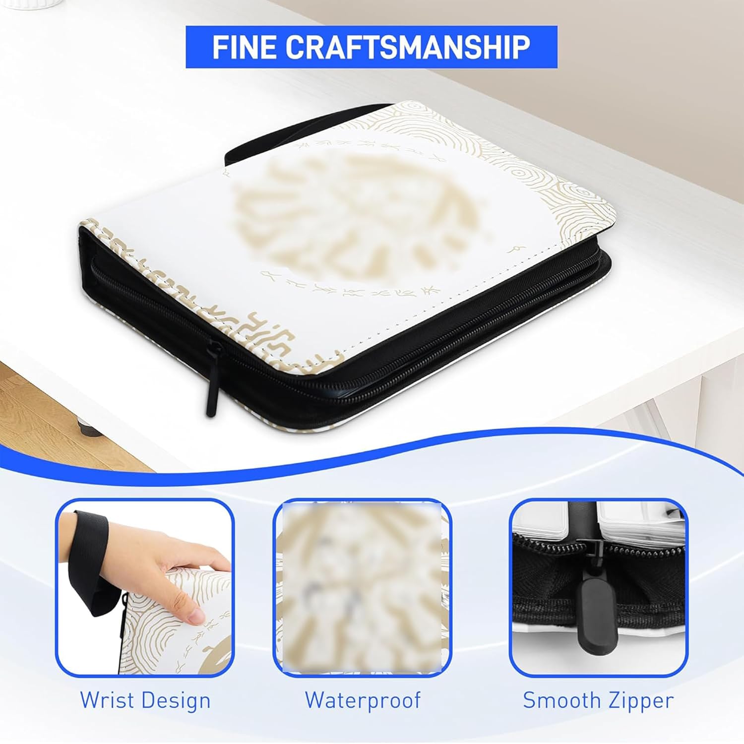 RHOTALL 300 Pockets Cards Binder Holder Compatible with Zelda Tears of the Kingdom Mini Amiibo Cards,with Animal Crossing Mini Cards,Trading Album Display Holder for Amiibo Cards,Game Cards, SD Cards