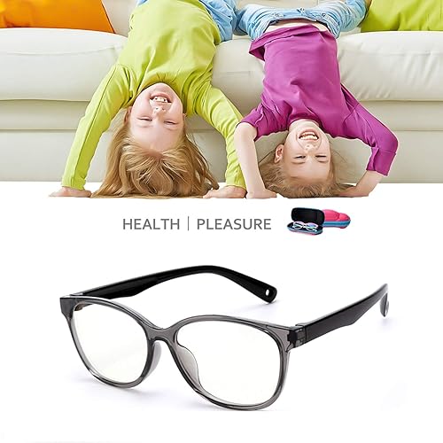 Miniatura 10 de SEEAFUN Gafas de luz azul para niños y niñas con bonita funda de automóvil, protección UV400, antirayos azules, edades de 3 a 12 años