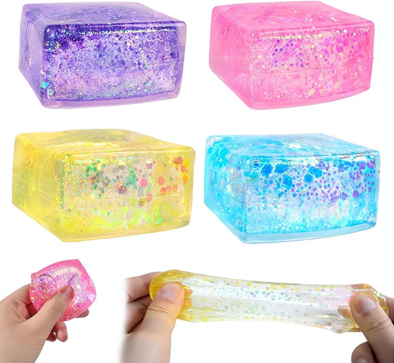 Fidget Squishies Toys, Random Squeeze Stress Balls for Age14+, Adults Squishies Anxiety Relief Maltose Ball, Ice Squishies Sugar Sensory Toy for ADHD Autism,Novel Design Cool Colorful Fidgets Toys