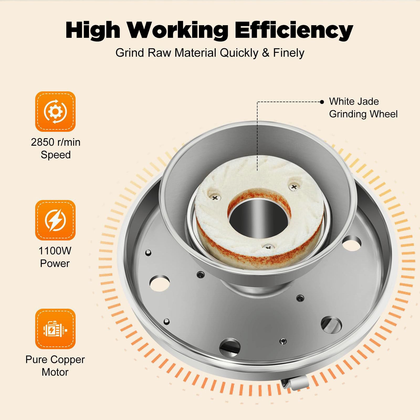 33 lb/h 1100W Kommerzielle Nussbutter-Maschine | Hochleistungs-Edelstahl-Erdnuss- & Sesam-Mühle mit Konsistenzkontrolle | Geeignet für Restaurant, Hotel, Lebensmittelproduktio