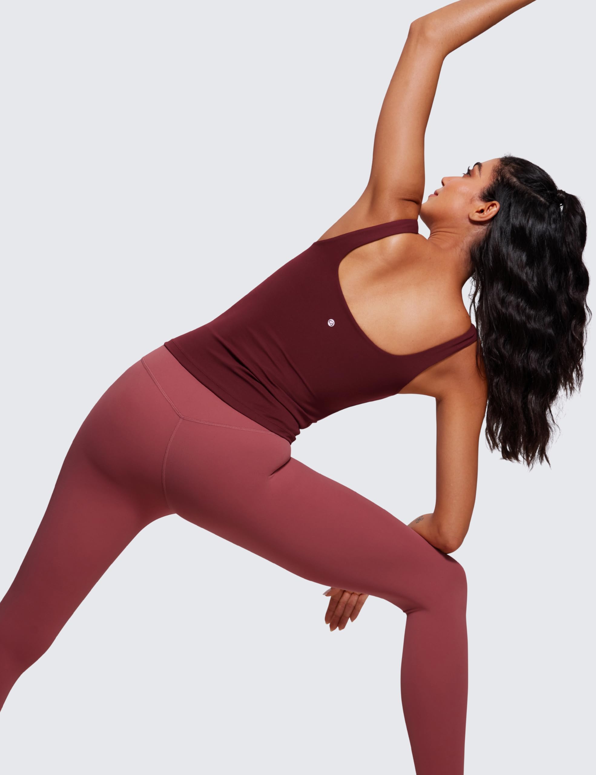 CRZ YOGA Butterluxe Yoga Camisola Cuello en U | Soporte Ligero, Sujetador Incorporado, Almohadillas Extraíbles, Extremadamente Suave, U Atrás, Tirantes Anchos, para Mujer