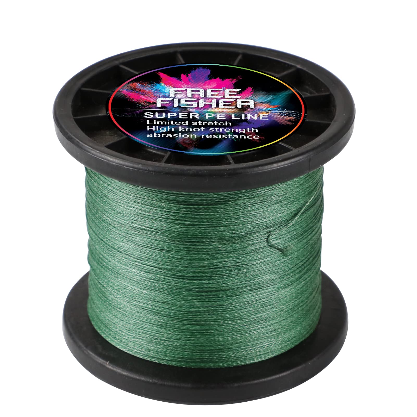 Hilo Trenzado Pesca 300m/1000m/2000m 4 Trenzados Resistentes Desgaste Suaves Hilos de Pesca PE Fuerte Tensión Línea Mar Pesca Línea 4.5-45kg, Verde Militar (1000m), 10# (0.55mm/45kg)