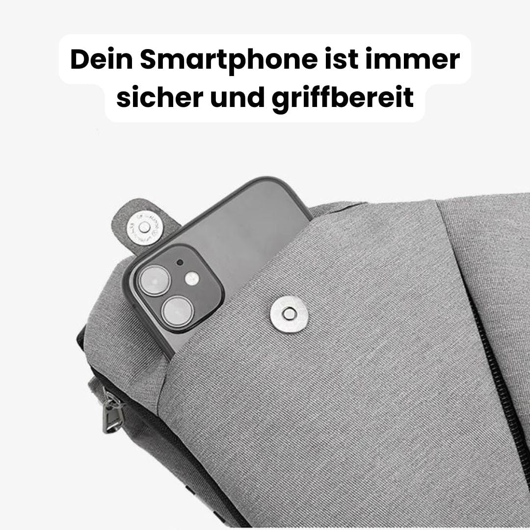 MEIION Sac bandoulière anti-vol Farvello Sac à bandoulière léger et sécurisé avec poches multiples, pour les voyages, homme et femme, sac anti-vol pratique pour une utilisation quotidienne