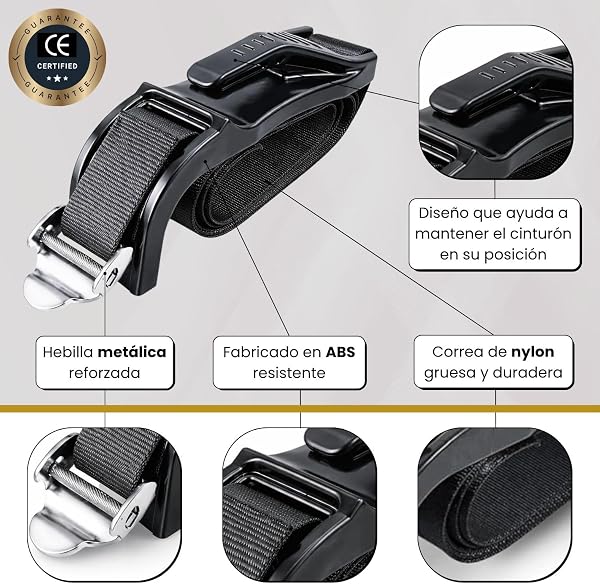 Adaptador de Cinturón Embarazada Coche Homologado | Accesorio Seguro con Hebilla Metálica | Incluye Hombrera Acolchada + Herramienta Multifunción + QR con Guías | Regalo Ideal para Premamás - 2