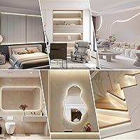 Vista 4 de 20ft White LED Strip Lights, Upgraded 6500K Dimmable Tape Lights with Remote and Plug, 12V 360 LEDs Flexible Sticky Cuttable Led Light Strips for