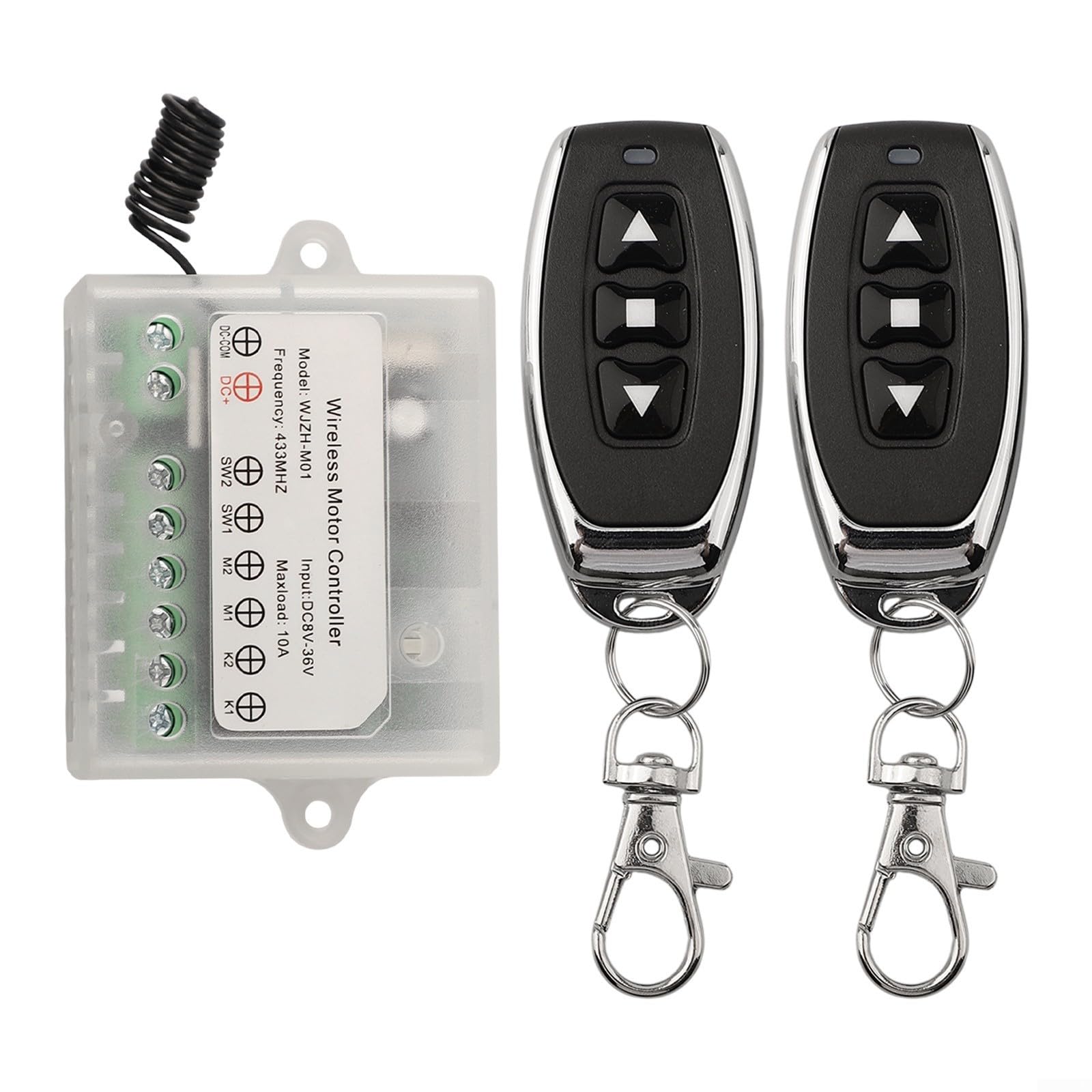 Mando a distancia para interruptor de control de actuadores lineales, compatible con motores de 8-36 V CC, 10 A, RF inalámbrico