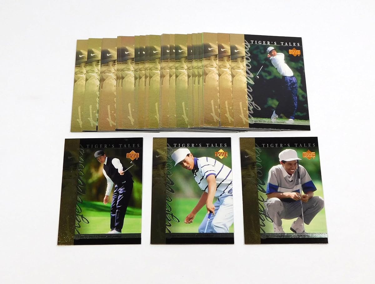 Upper Deck 2001 Tiger's Tales Juego completo de 30 cartas - Tiger Woods Golf Trading Cards