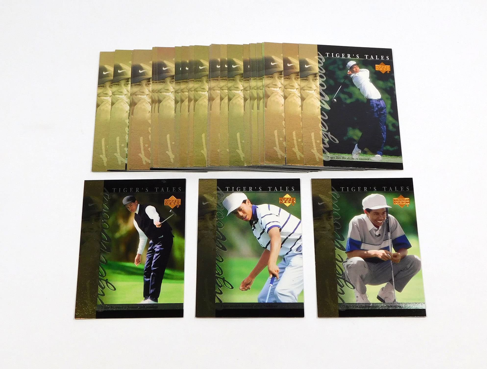 Upper Deck 2001 Tiger's Tales 30 Card Complete Set Tiger Woods Golf Trading Cards