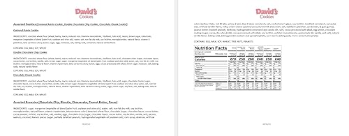 Miniatura 8 de David's Cookies Gourmet Cookies - Paquete de fiesta de 5 libras, galletas y brownies surtidos con hermosa caja de estaño, ingredientes de primera