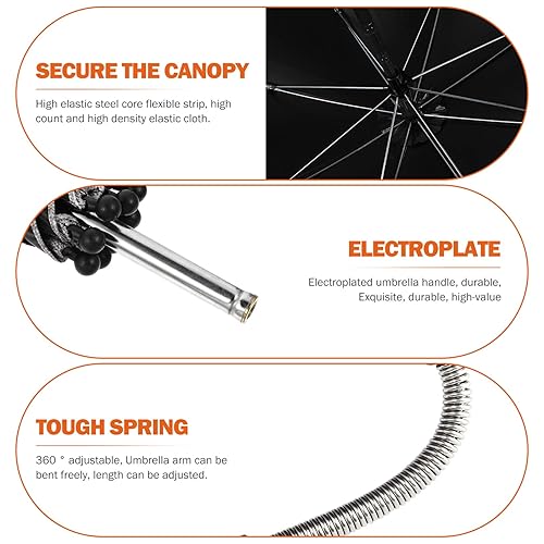 Miniatura 5 de TOYANDONA Parasol para cochecito de bebé, con clip, opaca, protección contra la lluvia UV, paraguas para cochecitos, bicicleta, carrito de bebé,